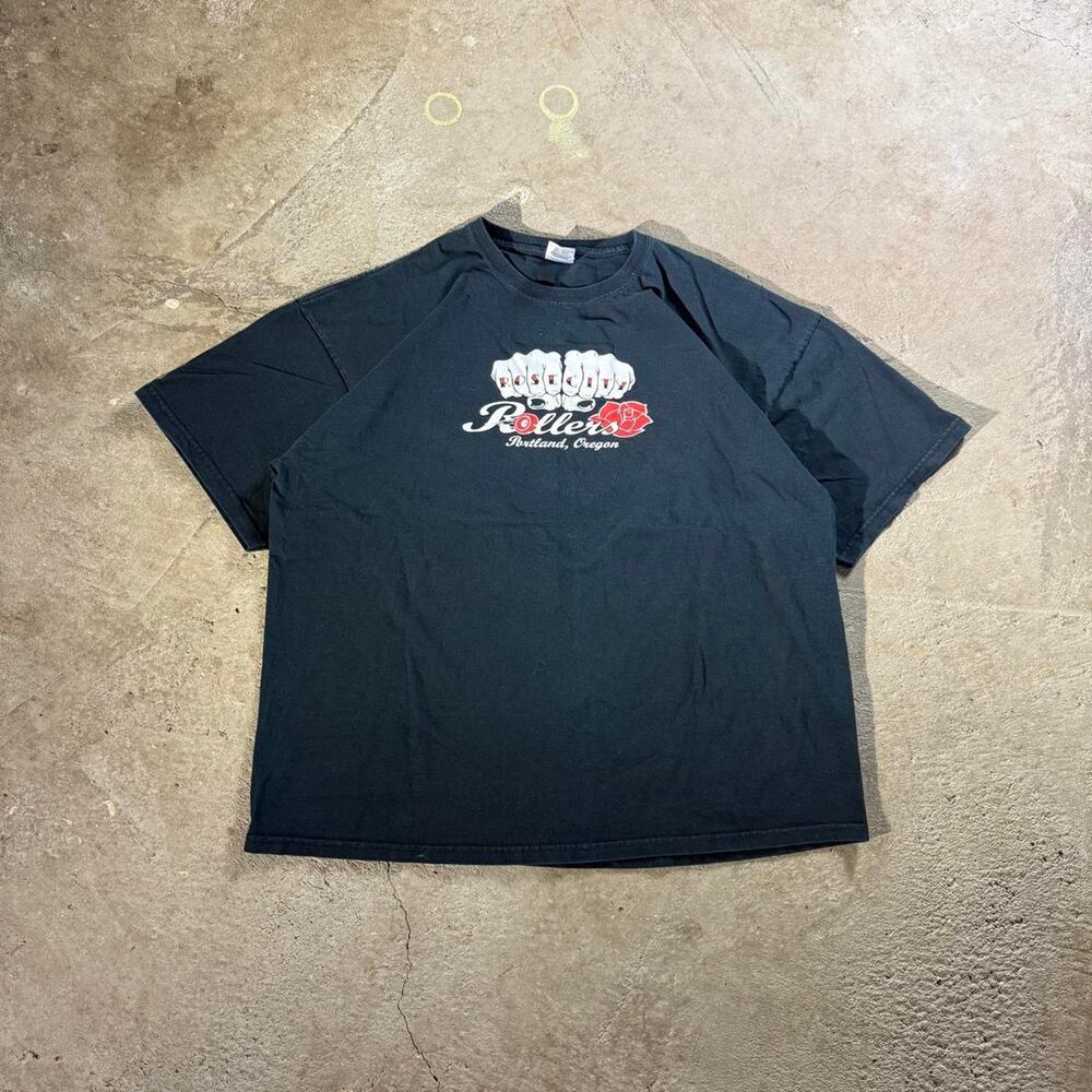 Y2K Black Roller Derby Portland Oregon T-Shirt